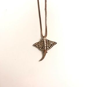 Swarovski Crystal Gold Stingray Necklace